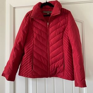 EUC Kenneth Cole Reaction red puffy coat size M ♥️